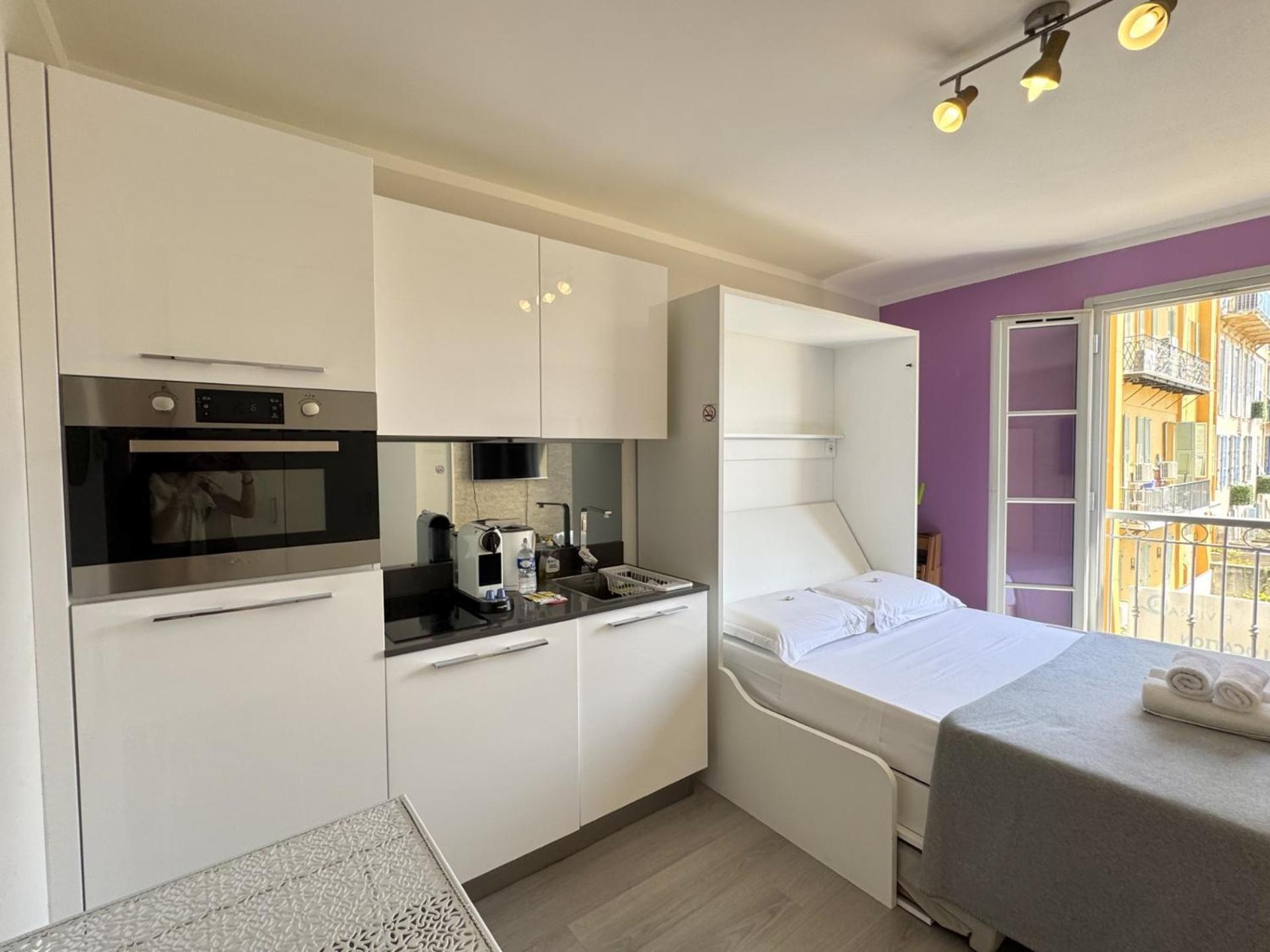 Aparthotel Riviera Nice Cote D'Azur - Old Town - Studio Ac - Sea View - 50M Promenade Des Anglais- La Maison Linda Екстер'єр фото